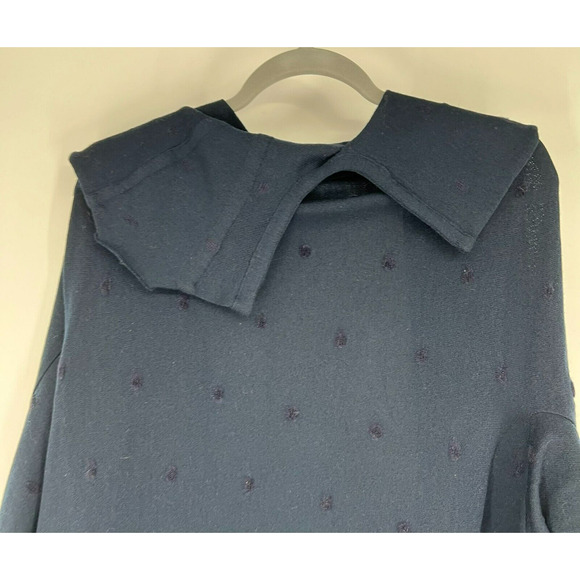 Heide Ost Sweater Women XL Navy Blue Extra Fine Merino Wool Open Front Cardigan - Picture 3 of 9